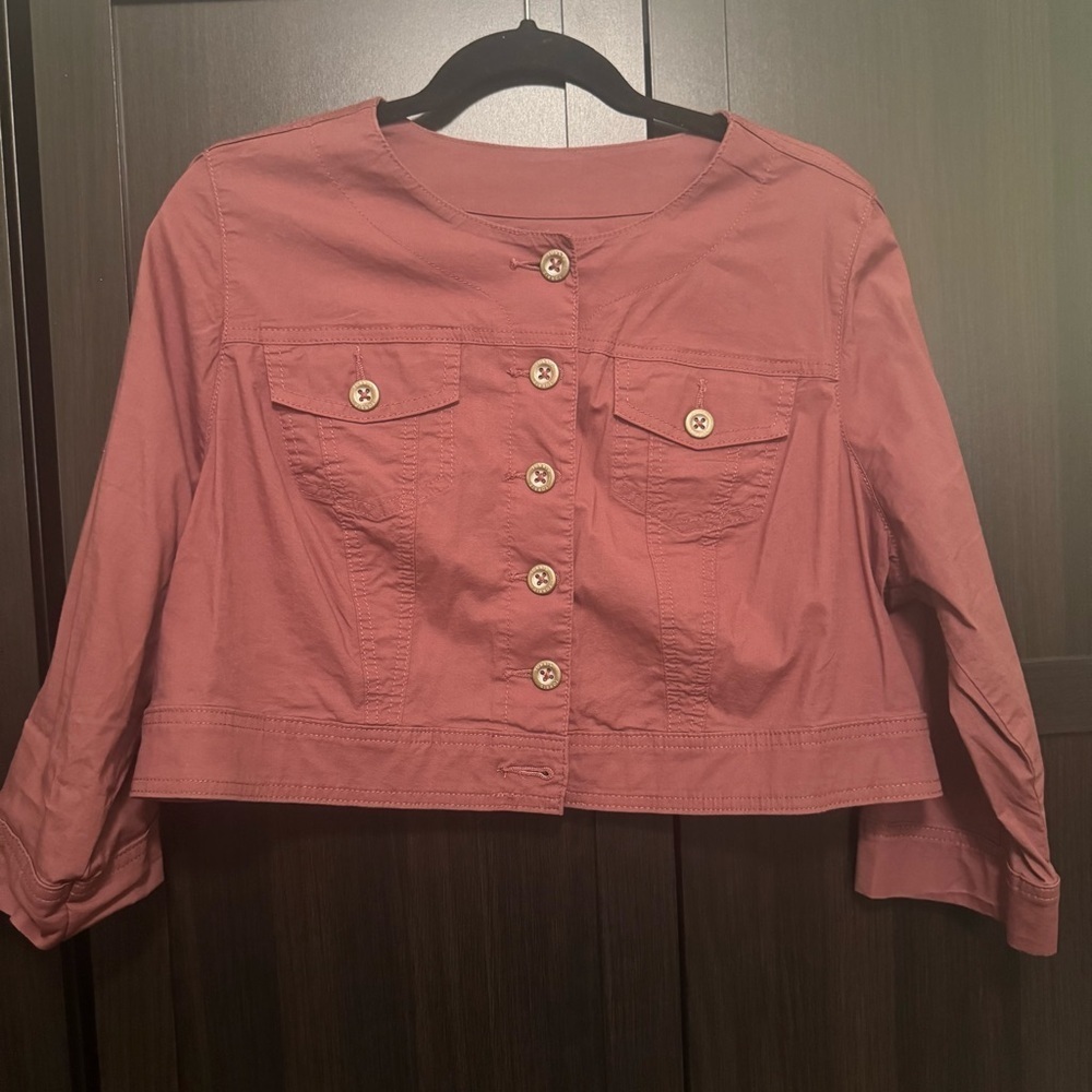 Torrid Dusty Rose Crop Jacket​​​